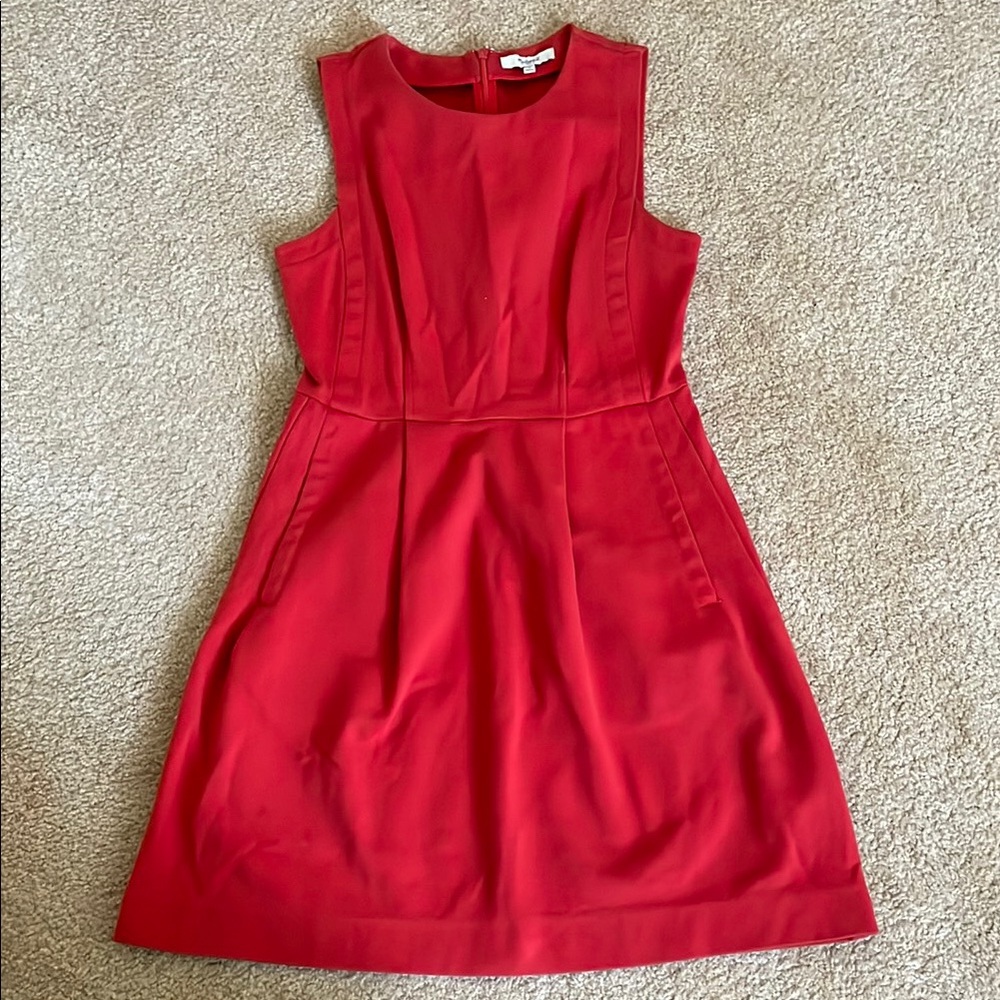 Madewell Red Sleeveless Mini Dress